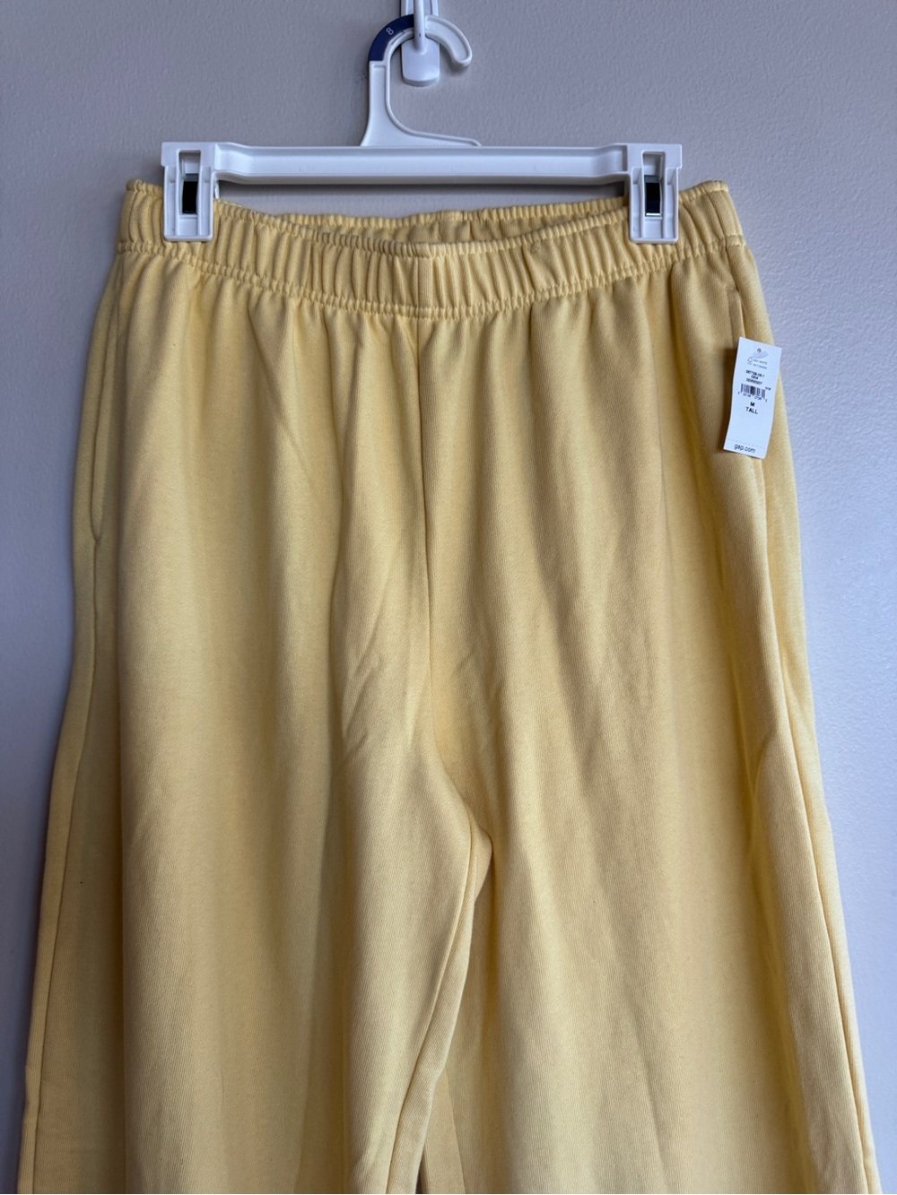 NWT GAP VintageSoft French Terry Wide Leg Sweatpants Yellow M Tall - Picture 3 of 13